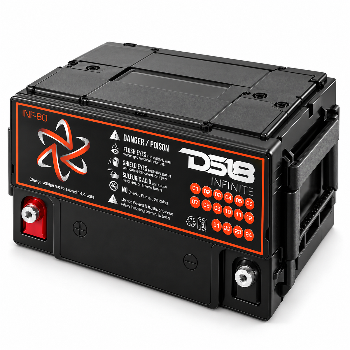 DS18 DS-INF-90 INFINITE 90 AH AGM Power Cell 12 Volt Battery DS18