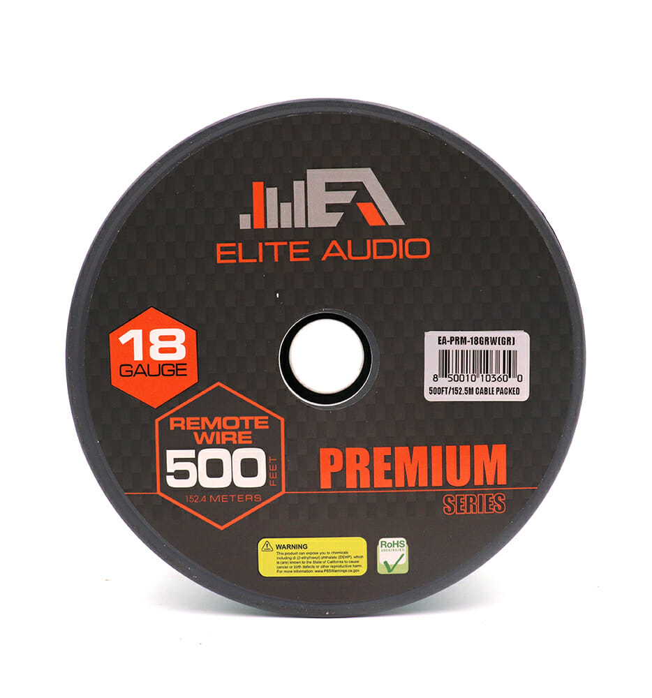 Elite Audio EA-PRM-18GRW(BLK) CCA 18 Gauge Remote Wire 500ft | Elite Audio