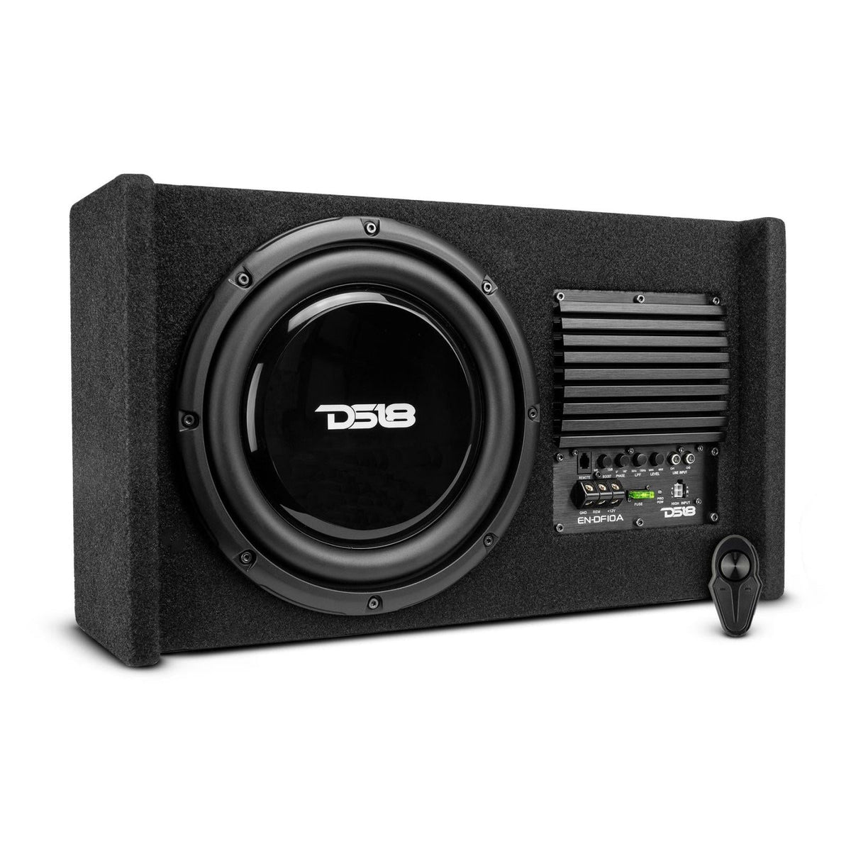 DS18 DS-EN-DF10A 10 Inch Amplified Shallow Down Fire Subwoofer Enclosure DS18