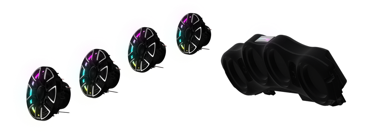 DS18 NVY-JL24SBARLD Jeep JL/JLU/JT 2024-Up Sound Bar System – 8” Marine Speakers & LED Lighting