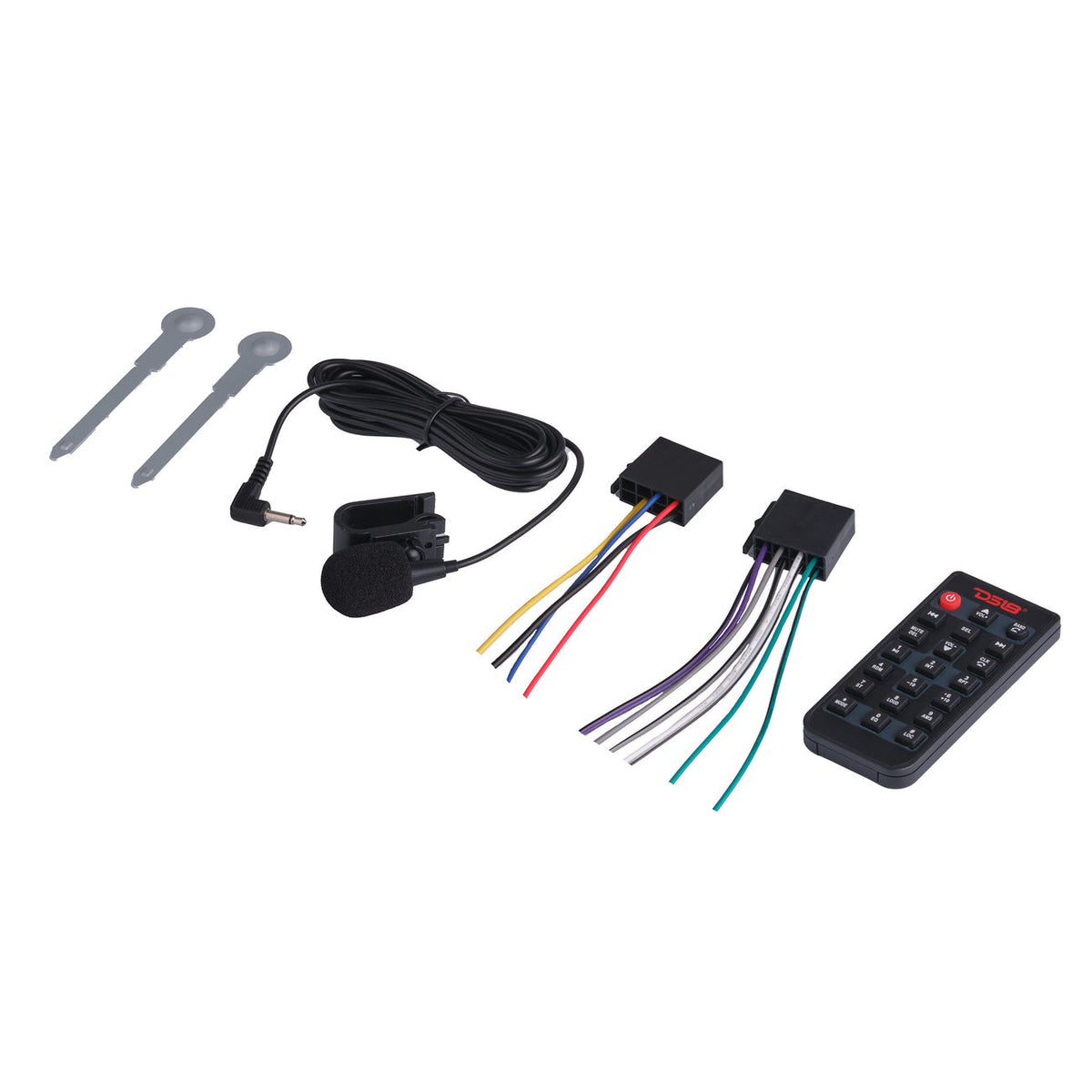 DS18 Single DIN Mechless Digital Media Receiver with DSP, Bluetooth, USB, AUX, AM/FM