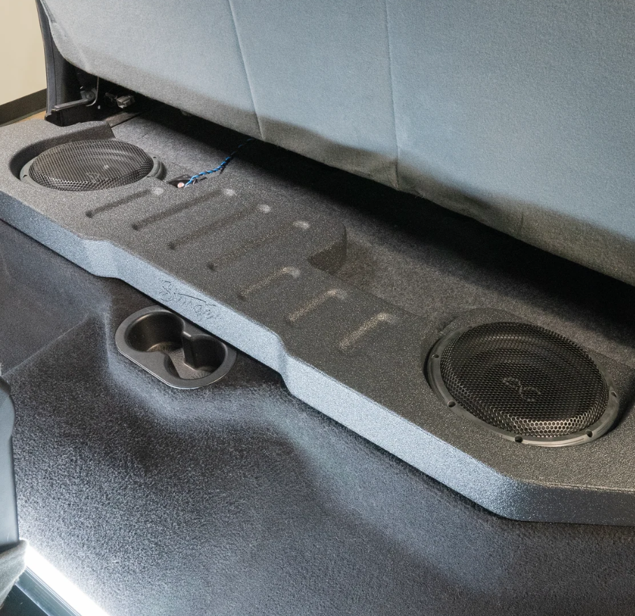AudioControl TXRM02D10 RAM Truck 2002-2025 Dual 10" Under-Seat Sealed Subwoofer Enclosure – 800W RMS / 1,200W Max Loaded Bass Box