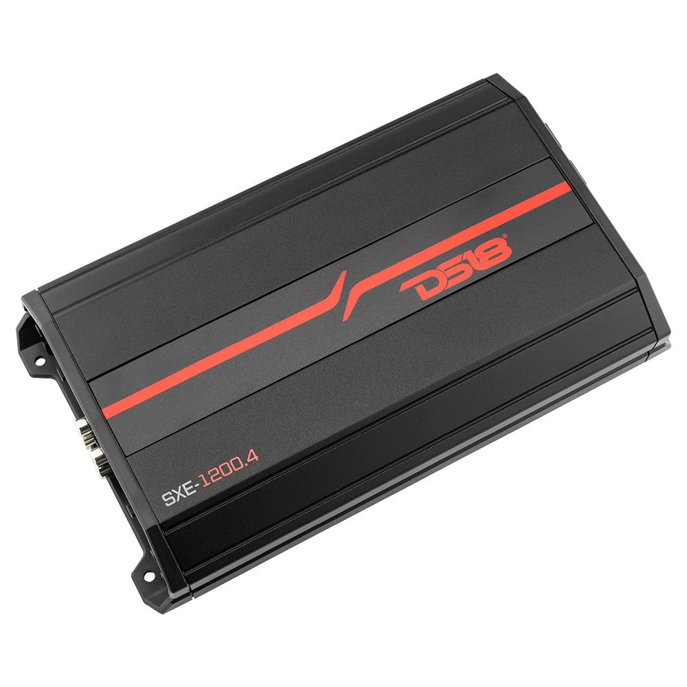 DS18 DS-SXE-1200.4/BK Full-Range Class AB 4-Channel Amplifier 1200 Watts Black DS18