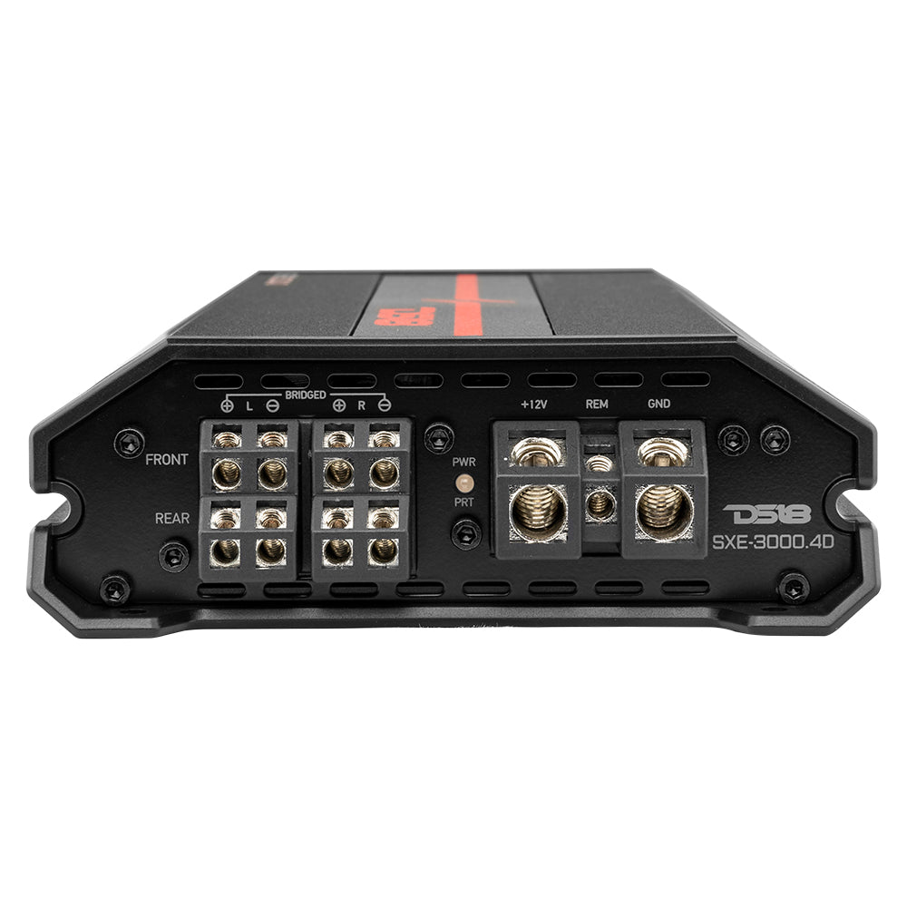 DS18 DS-SXE-3000.4D/BK Full-Range Class D 4-Channel Amplifier 3000 Watts Black DS18