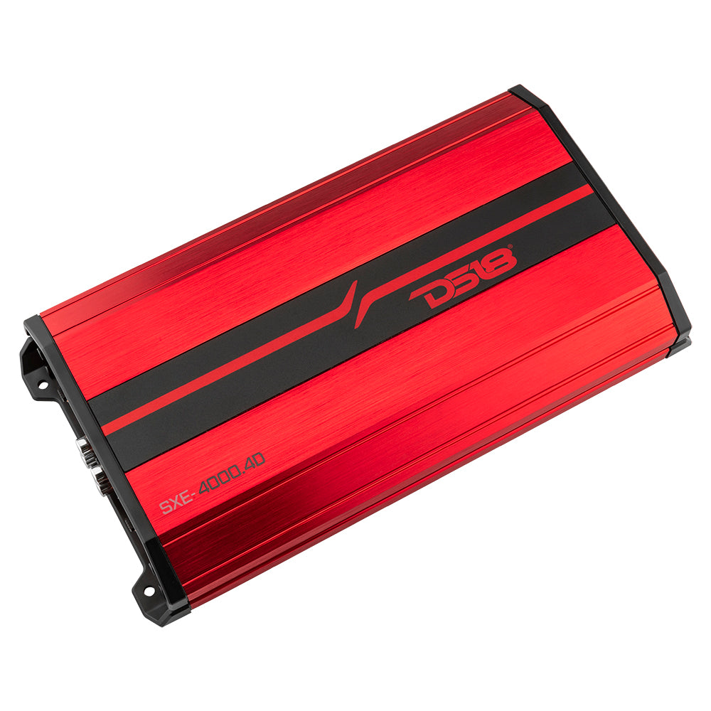 DS18 DS-SXE-4000.4D/RD Full-Range Class D 4-Channel Amplifier 4000 Watts Red DS18