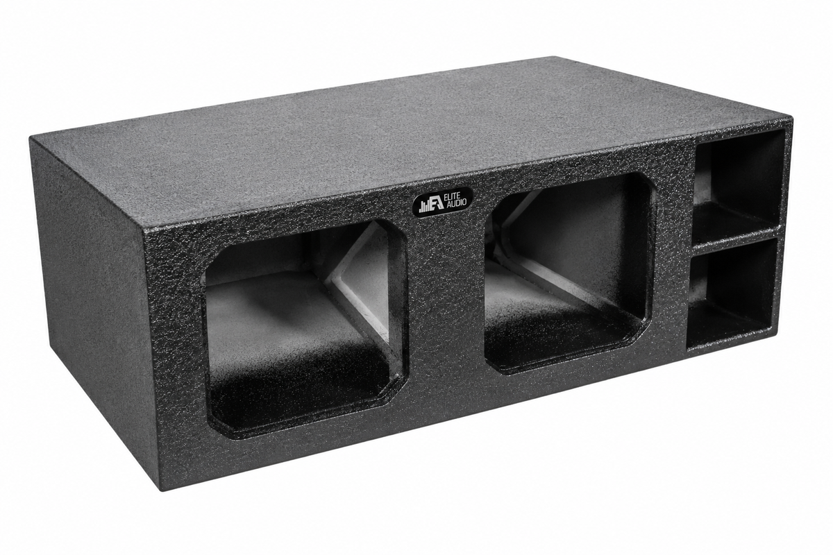 Elite Audio Dual 10" Ported XL SPL Universal Subwoofer Box for Kicker Solo X