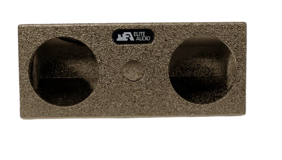 Elite Audio Enclosures | Universal Pair Dual with Tweeter - Premium USA Made Speaker Box with Bed Liner Spray Finish