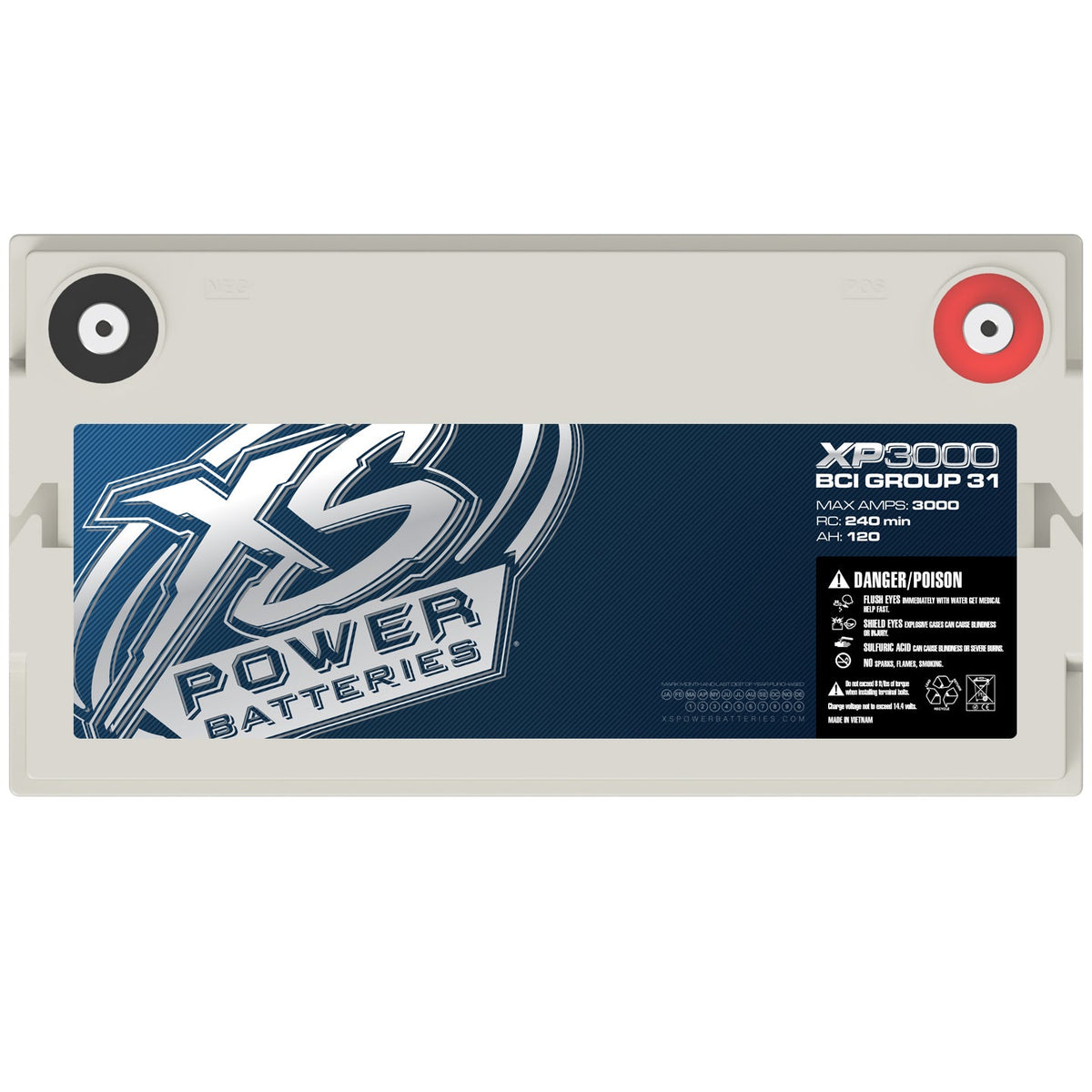 XS Power XS-XP3000 XSPOWER XP3000 12V BCI Group 31, AGM Secondary Battery
