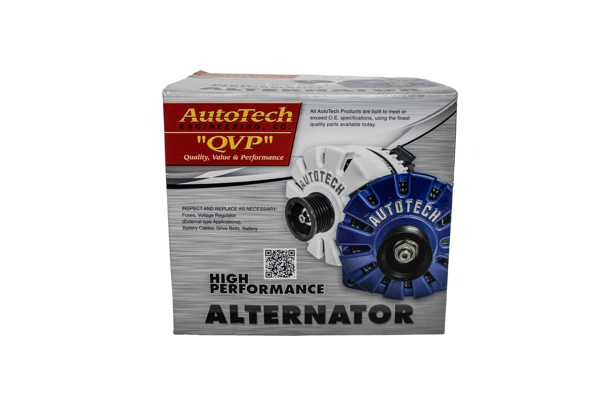 AutoTech AT-HP-8301-400A-BL 400 Amp High Output Alternator, GM 4.3L-8.1L 2005-2024, Intense Blue