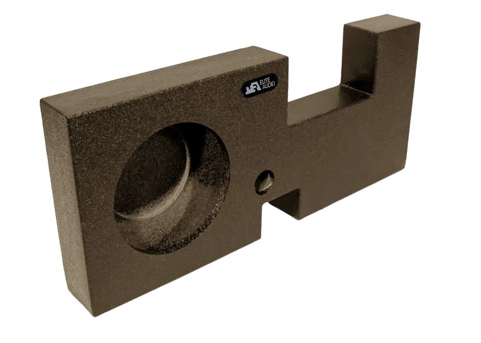 Elite Audio Enclosures | Ford F-250 / F-350 / F-450 Super Duty 2017+ Single 12" - Premium USA Made Subwoofer Box with Bed Liner Spray Finish