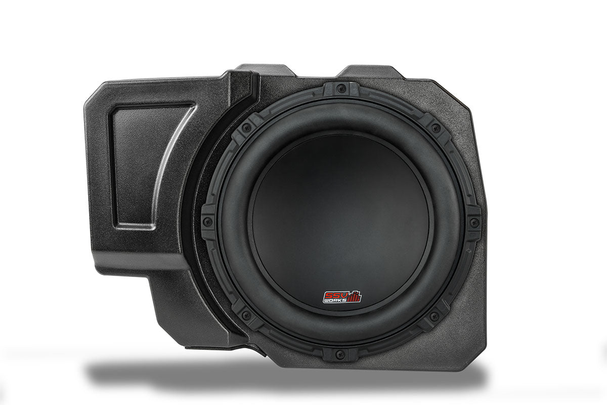 SSV Works 230-RZ5-BS10U 2020-2026 Polaris RZR Pro R, Pro S, Turbo R & Pro XP 4 Rear Seat 10" Subwoofer Enclosure