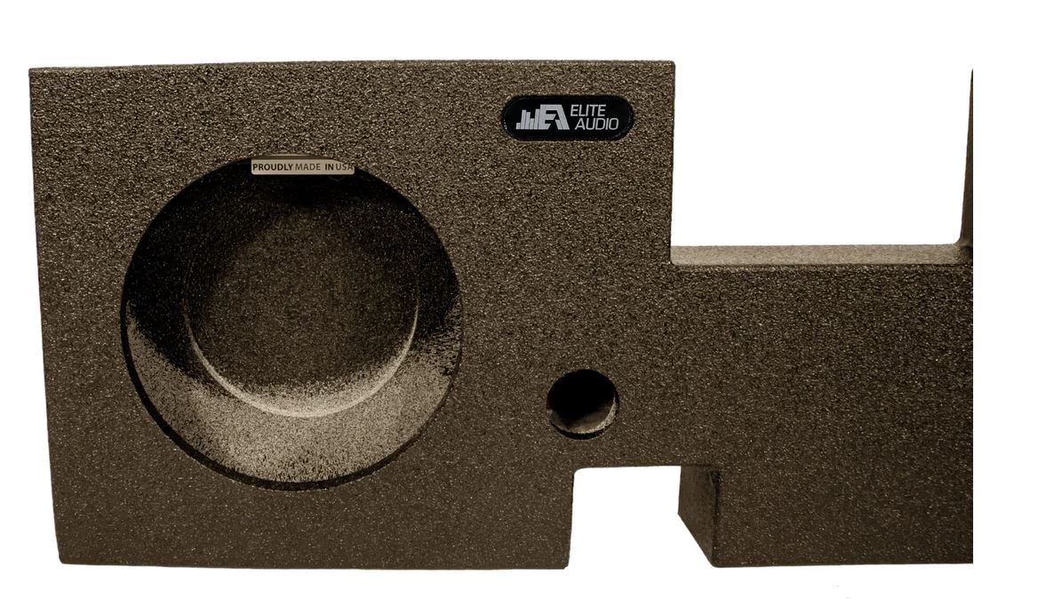 Elite Audio Enclosures | Ford F-250 / F-350 / F-450 Super Duty 2017+ Single 12" - Premium USA Made Subwoofer Box with Bed Liner Spray Finish
