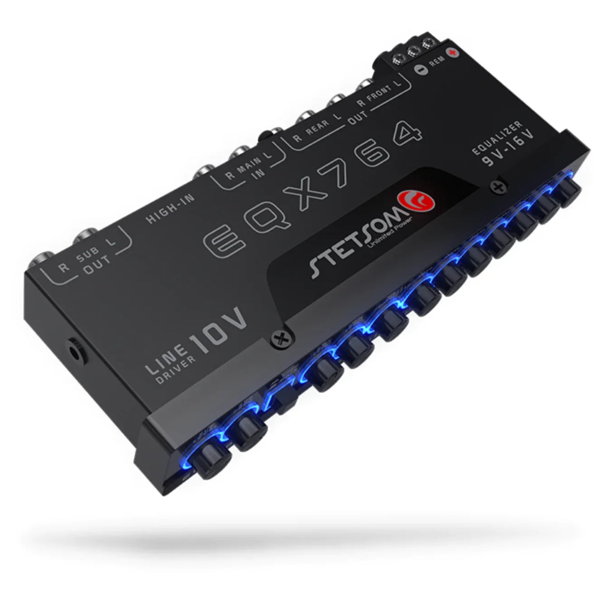 Stetsom EQX764 Graphic Equalizer 7 Band Equalization Modern Blue LED