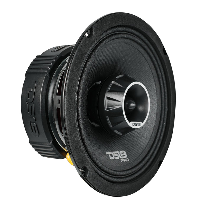 DS18 PRO-ZT6 6.5" Coaxial Midrange Speaker with Bullet Tweeter - Water resistance, Cone Built-in Bullet Tweeter and Grill 225W RMS 4-Ohm