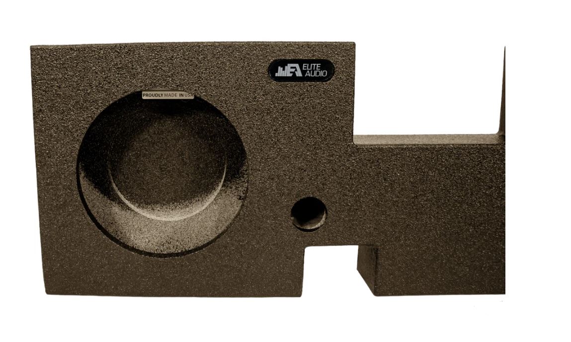 Elite Audio Enclosures | Ford F-150 Crew Cab 2009+ Single 12" - Premium USA Made Subwoofer Box with Bed Liner Spray Finish