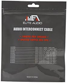 Elite Audio EA-RCA10 Standard 2-Ch RCA Cable - 10ft. Male to Male Twisted Wire Pair with Noise Reduction