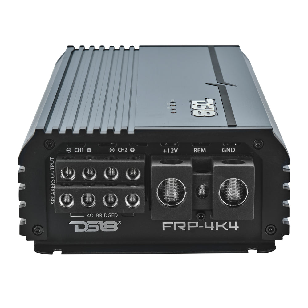 DS18 FRP-4K4/TI Compact 4-Channel Full-Range Class-D Amp – 4000W RMS - Titanium