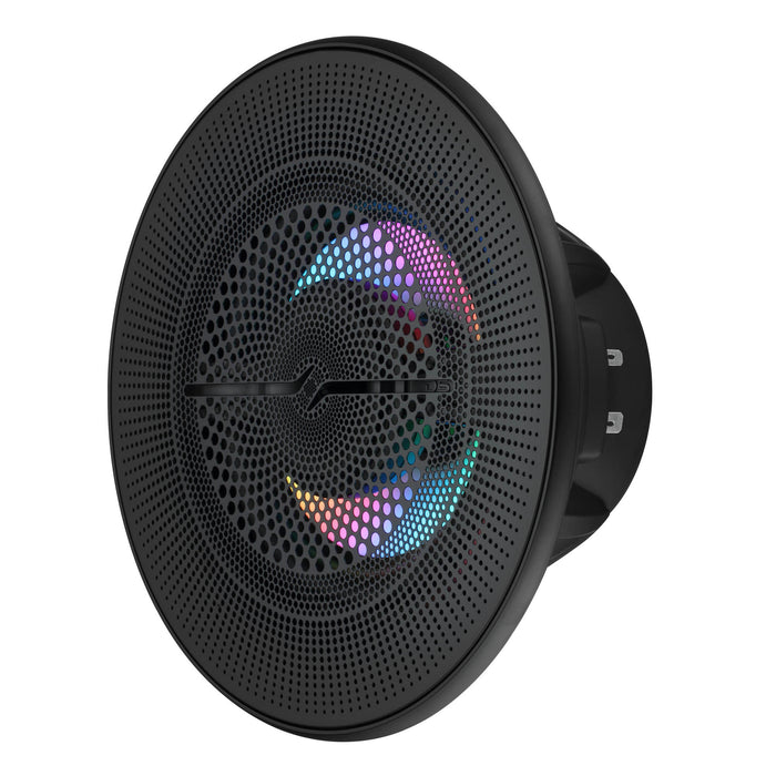 DS18 NXL-LXY6 6.5” Marine Grade Luxury Coaxial Speaker, Flush Magnetic Mount Grill Digital LED & Bullet Tweeter - Black | 150W RMS 4-Ohm