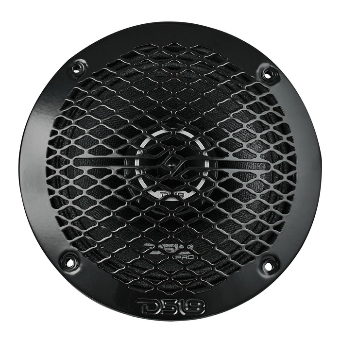 DS18 Car Audio Bundle – 4-Channel 300W RMS Amp + 4× 6.5" 225W RMS Coaxial Speakers with Bullet Tweeters