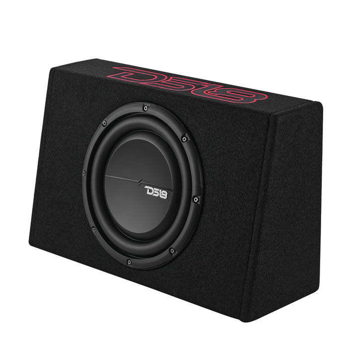 DS18 PU110A 10" Shallow Subwoofer Sealed Enclosure for Pick-up Trucks with Digital Amplifier 350 Watts RMS  2 OHM