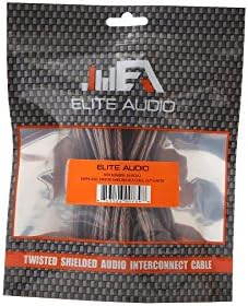 Elite Audio EA-RCA12 Standard 2-Ch RCA Cable - 12ft. Male to Male Twisted Wire Pair with Noise Reduction