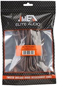 Elite Audio EA-RCA17 Standard 2-Ch RCA Cable - 17ft. Male to Male Twisted Wire Pair with Noise Reduction