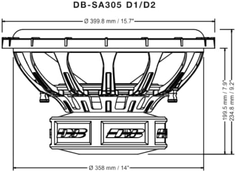 Deaf Bonce Apocalypse DB‑SA305 D2 15″ Dual 2-Ohm Subwoofer – 2000W RMS / 4000W Max