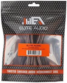 Elite Audio EA-RCA10 Standard 2-Ch RCA Cable - 10ft. Male to Male Twisted Wire Pair with Noise Reduction