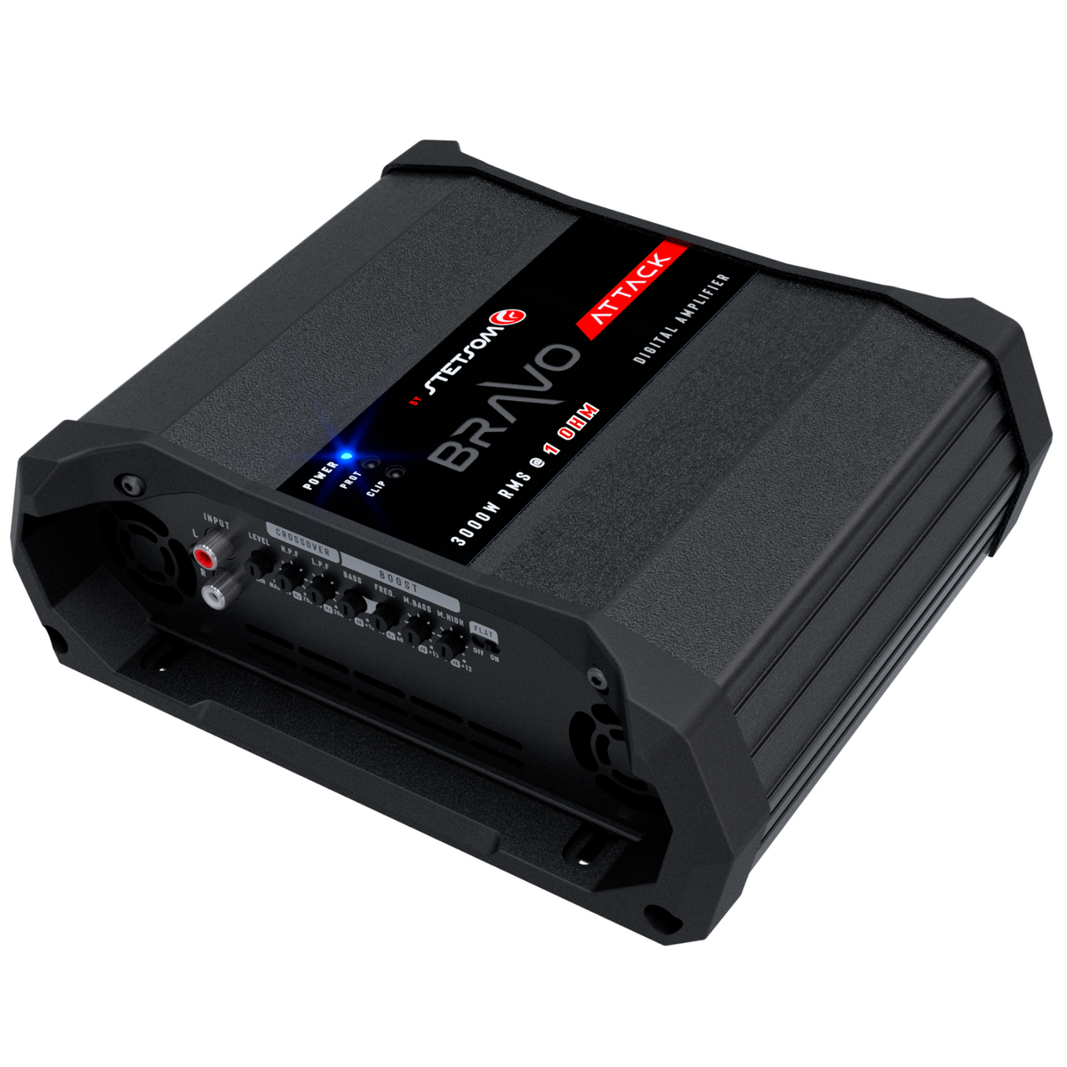 Stetsom BRAVO ATTACK 3000 4-Ohm Mono Full-Range Digital Amplifier - 3000W RMS, 1 Channel