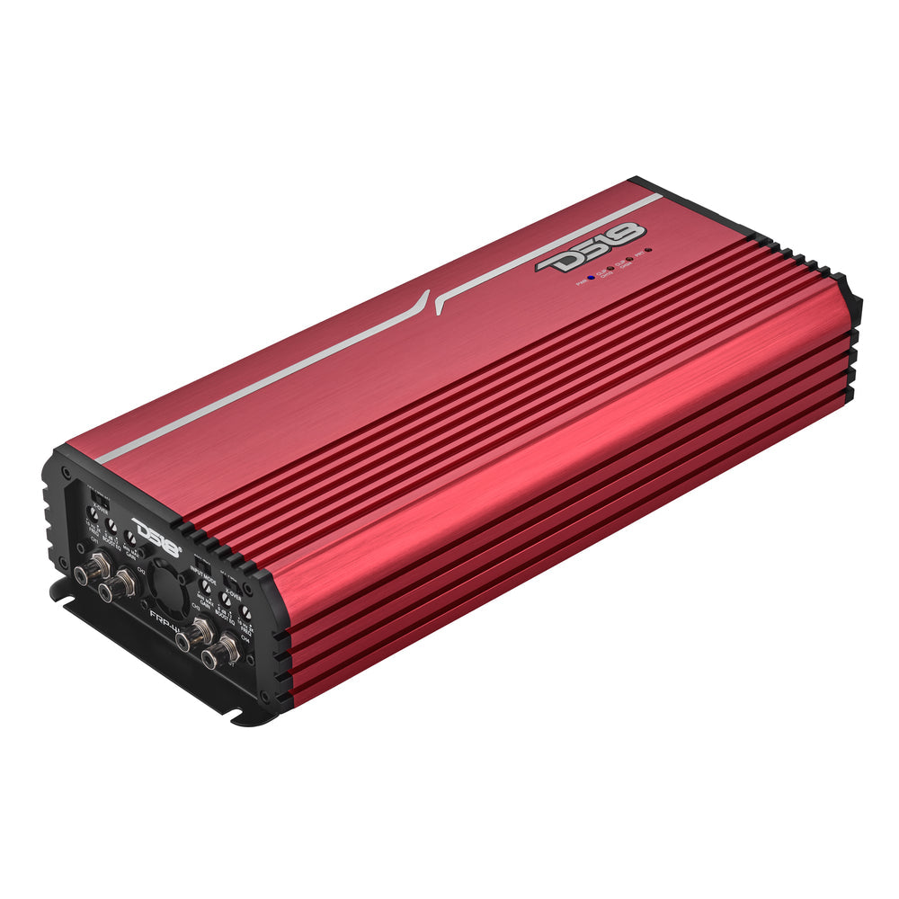 DS18 FRP-4K4/RD Compact 4-Channel Full-Range Class-D Amp – 4000W RMS - Red
