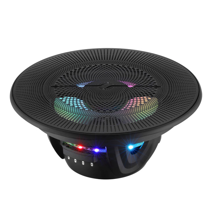DS18 NXL-LXY8 8” Marine Grade Luxury Coaxial Speaker, Flush Magnetic Mount Grill Digital LED & Bullet tweeter - Black | 175W RMS 4-Ohm