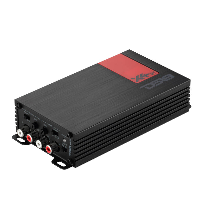 DS18 X4BT Ultra Compact 4-Channel Class D Full-Range Amplifier with Bluetooth – 4 X 70 Watts RMS, 4 Ohm