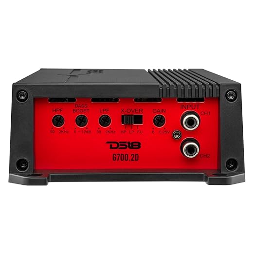 DS18 G700.2D 2-Channel Class D Full-Range Amplifier, 700W Max, 2 Ohm Stable, Bridgeable
