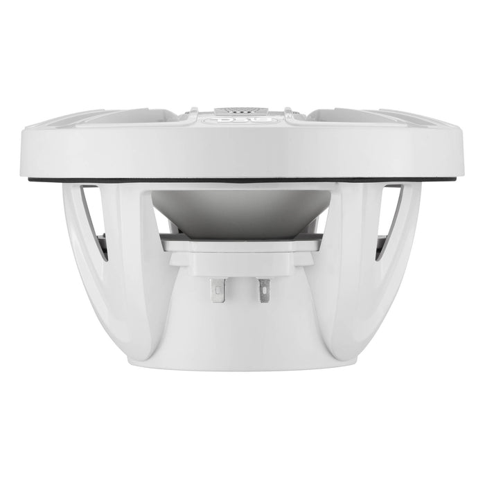 DS18 NXL-IQ7.7/WH 7.7" 2 Way Coaxial Marine Speaker, Floating Bullet Tweeter, Digital LED Lights and Silicone Speaker Cover 175 Watts RMS @ 4 OHM - Pair - IP65 - WHITE