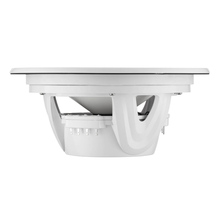 DS18 NXL-LXY8 8” Marine Grade Luxury Coaxial Speaker, Flush Magnetic Mount Grill Digital LED & Bullet tweeter - White