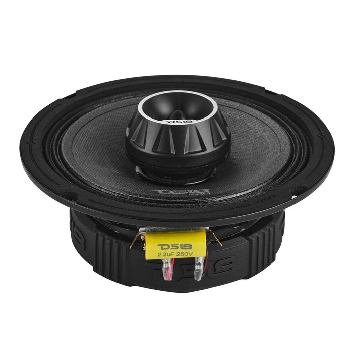 DS18 PRO-ZT6SL 6.5” Slim Coaxial Mid-Range Loudspeaker with Water-Resistant Cone Built-in Bullet Tweeter | 200W RMS 4-Ohm