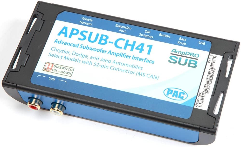 PAC Audio PAC-APSUBCH41 AmpPRO SUB Advanced Amplifier Interface for Select Chrysler, Ram, Jeep, Dodge 2013 to 2020