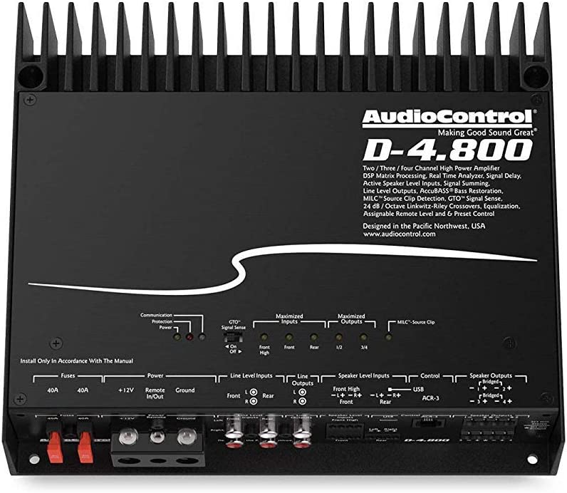 AudioControl D-4.800 4-Channel Car Amplifier with DSP & Matrixing