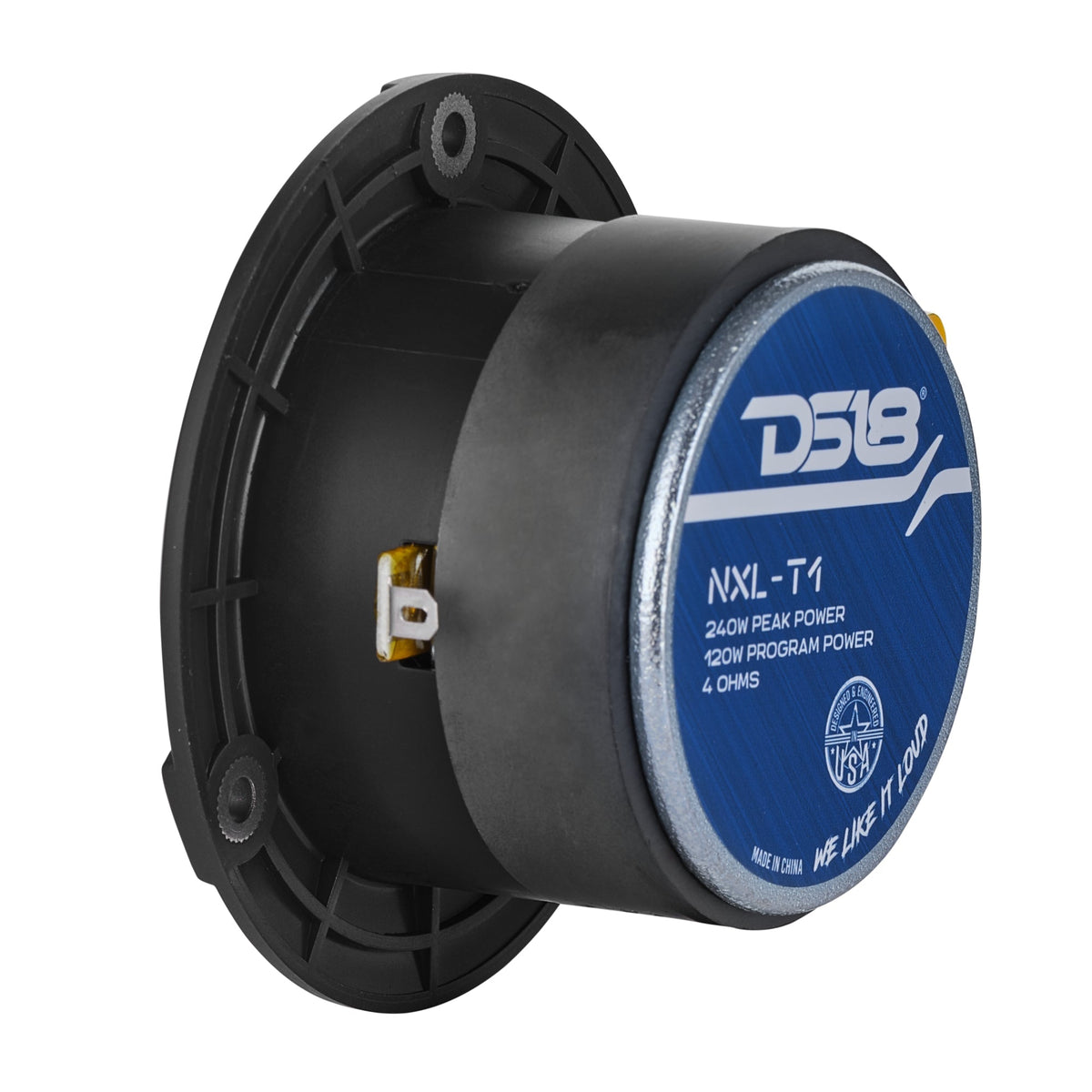 DS18 NXL-T1/BK NXL 3.8" Marine Super Bullet Tweeter - 1" Aluminum Voice Coil, 120W, 4-Ohm, Black DS18