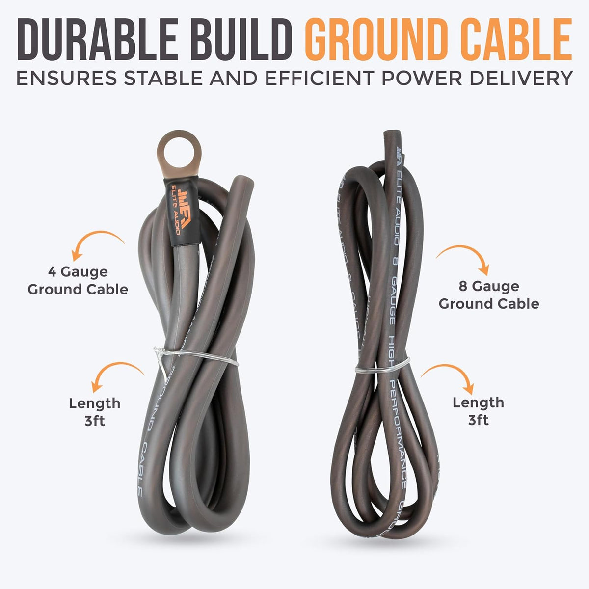 Elite Audio PRMK4-DUAL Premium 4 Gauge Dual Amp Kit – CCA Wire, Triple-Shielded RCA, ANL Fuse Holder