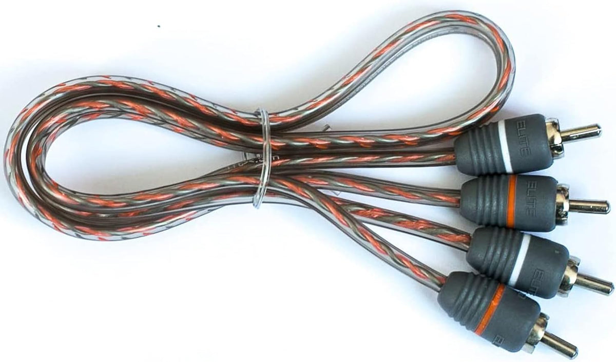 Elite Audio EA-RCA3 Standard 2-Ch RCA Cable - 3ft. Male to Male Twisted Wire Pair with Noise Reduction