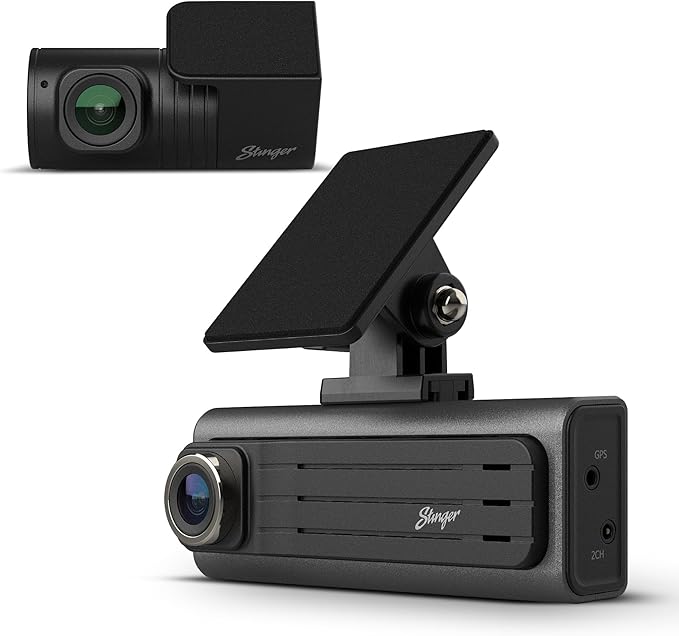 Stinger OPSIS Universal Full HD (1080p) Front & Rear Dash Camera, ADAS, Mute Notifications, Smart App, 32gb MicroSD Included