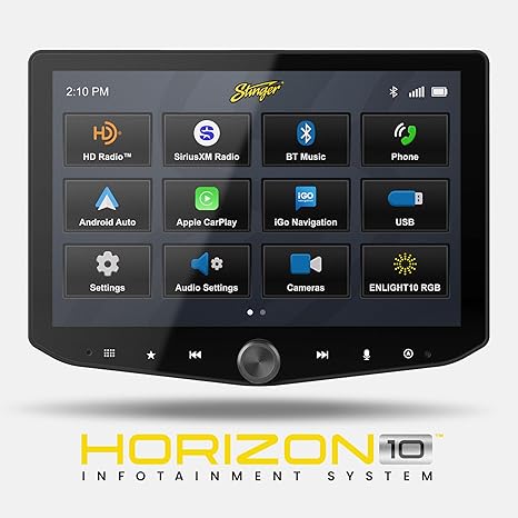Stinger IX210 Horizon10 10.1-inch Floating Multimedia Infotainment Display System