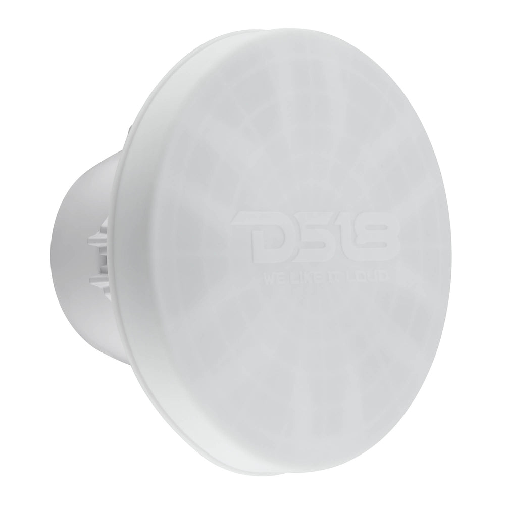 DS18 NXL-IQ10SUB/WH 10" Marine Subwoofer 500W RMS 4 Ohm | Hybrid Magnet Motor | LED Lights | Removable Grille