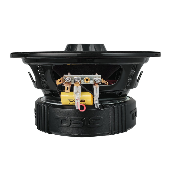 DS18 PRO-ZT6 6.5" Coaxial Midrange Speaker with Bullet Tweeter - Water resistance, Cone Built-in Bullet Tweeter and Grill 225W RMS 4-Ohm
