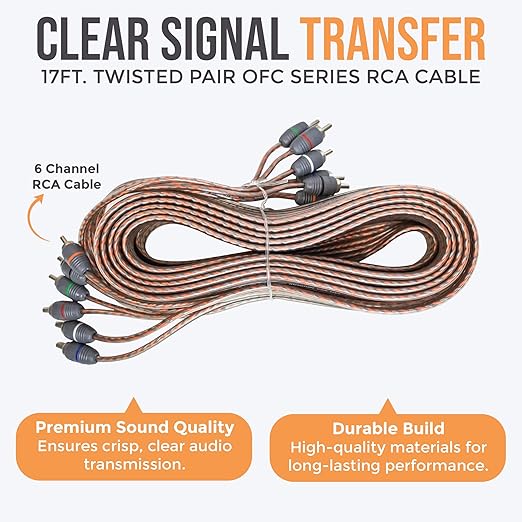 Elite Audio PRMK4-5CH Premium 4 Gauge 5-Channel Amp Kit – CCA Wire, Triple-Shielded RCA, ANL Fuse Holder
