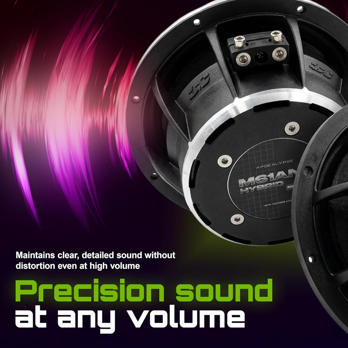 Deaf Bonce Apocalypse AP-M61AN Hybrid | 6.5" NEO Ferrite Mid-Range Speakers (Pair) - 4 Ohm 360W Max Power
