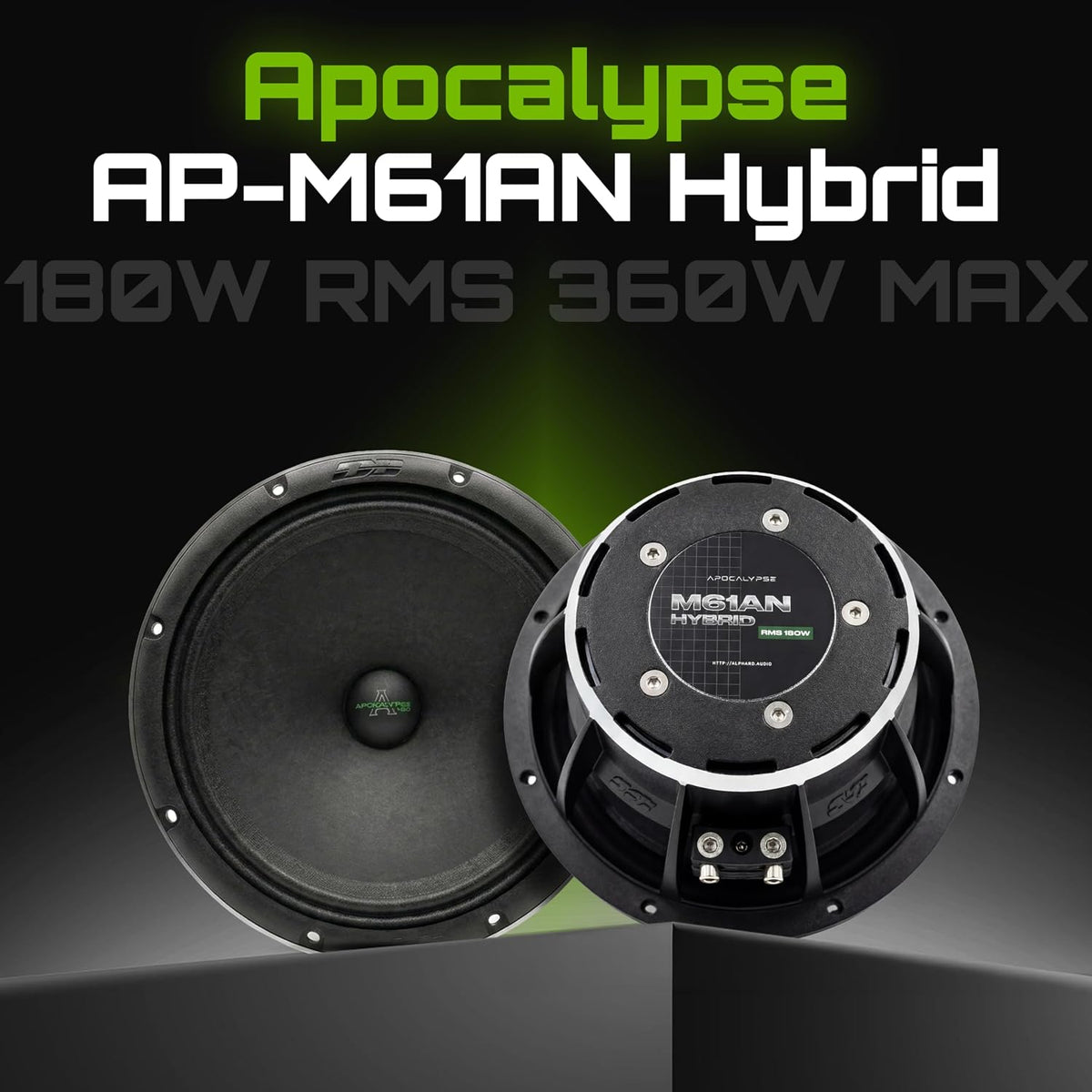 Deaf Bonce Apocalypse AP-M61AN Hybrid | 6.5" NEO Ferrite Mid-Range Speakers (Pair) - 4 Ohm 360W Max Power