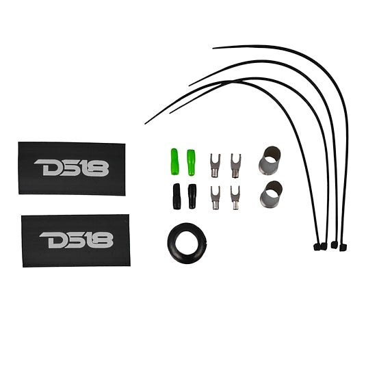 DS18 AKITO.GR 0-Gauge Amplifier Wiring Kit – Green, Heavy Duty Car & Marine Audio Installation