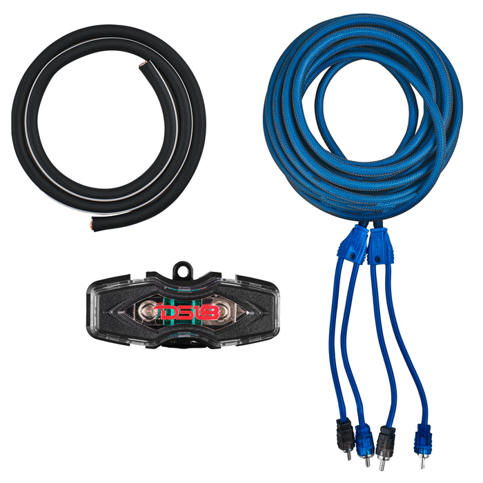 DS18 4-GA Amplifier Installation Kit - Blue